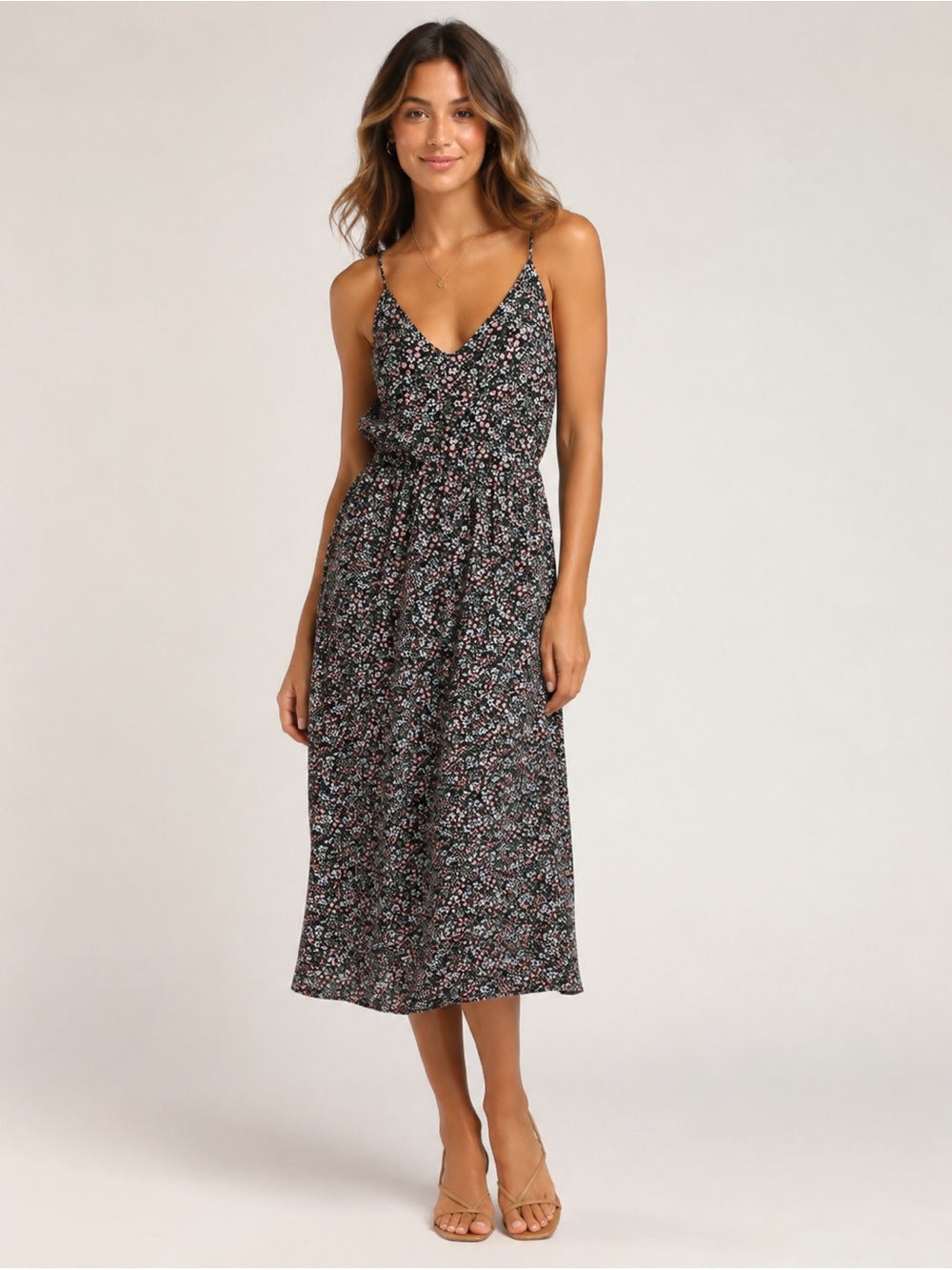 Divided H&M Floral Sleeveless Maxi Dress Size 14